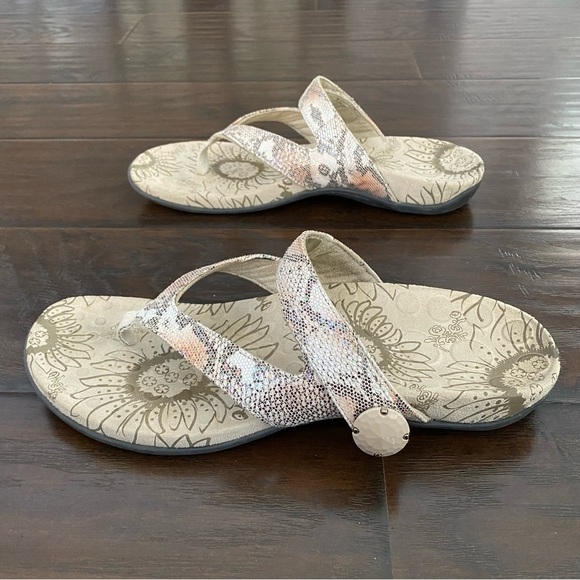 Orthaheel Women's Floral Pattern Adjustable Strap Sandal Size 10 - Picture 2 of 5